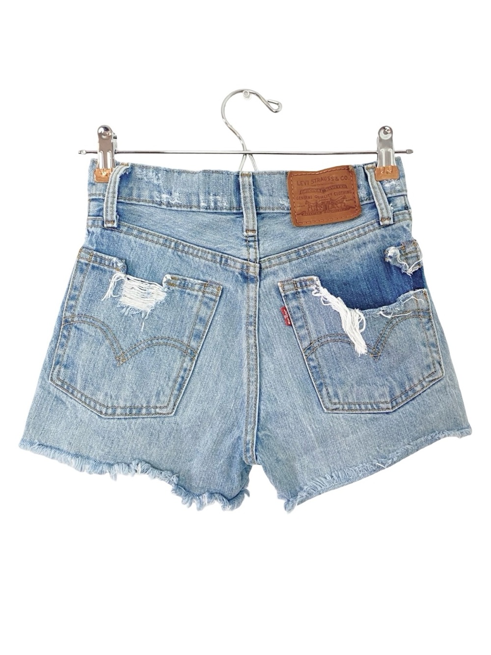 Levis Wedgie Jean Shorts Womens Size 23 XXS Cut Offs Distressed Levi’s Premium
